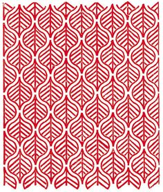 a red and white pattern on a white background