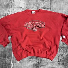 Vintage 90's Very Rare Ohio State University Buckeyes Rare Crewneck Sweatshirt  Size XXL Good vintage shape and super comfy and soft & heavy thick cotton  Embroidered Graphics Any questions feel free to reach out! Embroidered Crewneck, Ohio State University, Ohio State, State University, Crewneck Sweatshirt, Vintage 90s, Ohio, Favorite Outfit, Crew Neck Sweatshirt