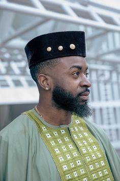 Elevate your style with our Men's Kufi Hat - a perfect blend of tradition and sophistication!  Handmade with meticulous attention to detail, this African Hat is an authentic symbol of cultural pride. The gold buttons add a touch of opulence, turning it into more than just headwear; it's a statement piece.  Crafted from high-quality premium velvet fabric, this Foldable Velvet Cap offers both comfort and style, making it suitable for any event, from African weddings to casual gatherings. It effortlessly complements your unique style as an African Wedding Hat or a daily accessory. Sourced ethically from Nigerian artisans, each hat tells a story of craftsmanship and tradition.  Step into the spotlight with the African Crown - our Hats For Men embodying the essence of heritage and contemporary Luxury Fitted Ceremonial Hats, African Hat, African Hats Men, African Caps For Men, Agbada Cap Design, Nigerian Traditional Caps For Men, Kufi Hat, Nigerian Head Gear, Men African Wear