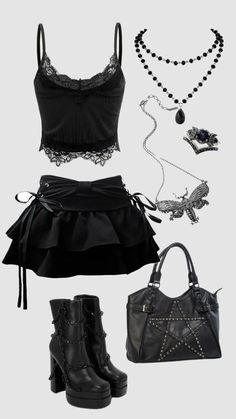 Gothic Style Outfit, Soft Goth Outfits, Goth Outfit Ideas, Grunge Goth, Gothic Outfits, Goth Outfits, Alternative Outfits, Gothic Style, Really Cute Outfits