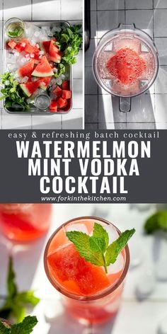 Mint Cocktails Vodka, Watermelon Cocktail Vodka Summer Drinks, Watermelon Soju Cocktail, Watermelon Mint Cocktail, Fresh Watermelon Cocktail, Watermelon Cocktail Vodka, Watermelon Vodka Drinks, Cocktail With Vodka, Watermelon Mint Lemonade