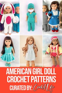 the american girl doll crochet patterns are featured by craft it up for free