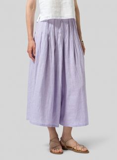 Linen Pleated Culottes Pleated Culottes, Ugly Outfits, Wash Bags, Sewing Inspiration, Natural Linen, The Struts, Leg Pants, Your Style, Wide Leg Pants