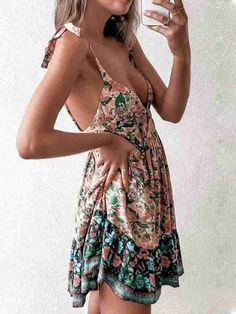 Beach Dress Summer, Summer Fashion Dresses, Suspender Dress, Short Jeans, Tie Dress, Mode Inspiration, Mini Dress Party, Summer Dresses For Women, Casual Dresses For Women