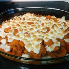 a casserole dish filled with lots of food