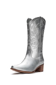 PRICES MAY VARY. 【Cowgirl Boots Style】:The 2.0 inches western wooden heel and classic western embroidery design showcase a classic but elegant western style. 【Comfortable Design】:The padded lining is soft and smooth & the latex insole is cushioned & supportive, providing comfort and warmth. 【Quality Synthetic Leathers】:Compared to leather，the uppers of our cowboy boots are more breathable and softer and looks the same 【Suitable Most Occasions】: These cowboy boots are perfect for pairing with jea Cowboy Boots For Women, Western Embroidery, Boots Mid Calf, Fashion Cowboy Boots, Boots Cowgirl, Western Boots Women, Cowboy Boots Women, Wooden Heel, Western Cowboy Boots