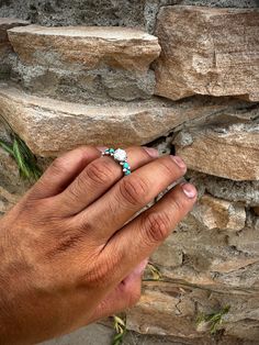 This stunning Moissanite Infinite Love Ring, designed by Navajo Artist Evangeline Perry, features a vibrant turquoise stone, symbolizing infinite love and protection. Each piece is expertly crafted and unique, making it a special addition to any jewelry collection. Experience the beauty and power of Native American artistry with this one-of-a-kind ring. Navajo Jewelry Rings, Vintage Navajo Jewelry Leather, Navajo Jewelry Stone, Western Wedding Rings, Vintage Turquoise Ring Navajo, Navajo Ring, Infinite Love, Kids Earrings, Western Wedding