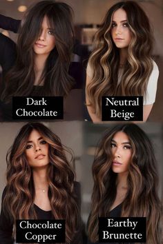 Should you choose your favo colors for this summer! Brunette Hair Fall 2023, Fall Hair Trends 2023 Brunette, Dark Brown Fall Hair Color, Balayage 2023 Trends, Fall Brunette Hair Color 2023, Burnette For Fall, Burnett Hair Color Ideas For Fall 2023, Chocolate Bayalage Hair, Brunette Hair Color Ideas For Fall