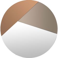 a white and brown circle with two different colors