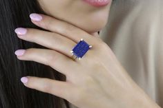 Truly elegant and ornate, this statement ring features the dazzling beauty of a Lapis Lazuli stone. Held in simple 14k gold, the ring accentuates the timelessness of the September birthstone. Wear it with your favorite evening dress or your casual ensembles to elevate a simple look.☛ 𝒜𝐵𝒞 - Add Engraving - https://etsy.me/2ZSRjhu☛ Ring size - Select the size you would like from the drop down menu▂▂▂▂▂▂▂▂▂▂▂▂▂▂▂▂▂▂▂▂▂▂▂▂▂▂▂♥ Gemstone Type - Lapis Lazuli♥ Gemstone Size - 13x18mm♥ Gemstone Cut - Elegant Lapis Lazuli Ring Jewelry, Classic Lapis Lazuli Ring With Polished Finish, Adjustable Lapis Lazuli Gemstone Ring, Classic Blue Lapis Lazuli Rings, Pink Quartz Jewelry, Blue Lapis Lazuli Signet Ring With Gemstone, Lapis Lazuli Blue, Big Stone Ring, September Birthstone Rings