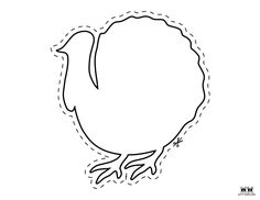 a black and white drawing of a bird