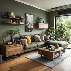 Share this:Click to share on Facebook (Opens in new window)Click to share on Pinterest (Opens in new window)Like this:Like Loading... #minimalist #living #room #design Green Wall Decor Ideas, Minimalist Bohemian Living Room, Living Room Design Green, Green Living Room Decor, Boho Living Room Decor, Green Walls, 아파트 인테리어, Green Home Decor, Home Design Living Room