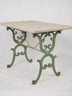 Antique French Granite Garden Table French Formal Garden, Rectangular Garden, Antique Urn, French Interior Design, Small Courtyard Gardens, French Rustic, Small Courtyards, Granite Tops, Green Patina