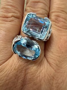 Blue Topaz sterling Silver ring size is adjustable. Beautiful ring. Cathedral City, Beautiful Ring, Silver Blue, Accessories Jewelry, Rings Statement, Wedding Shop, Favorite Things Gift, Sterling Silver Ring, Blue Topaz