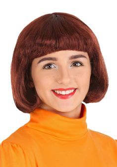 PRICES MAY VARY. Size: Standard PRODUCT INCLUDES: This Scooby Doo Velma Wig for women features a wig with brown synthetic hair fibers on a mesh cap. FROM FUN COSTUMES: We're the costume company you love and we're very excited to offer our line of authentic Scooby Doo costumes. This Velma Scooby Doo Wig is officially licensed for a genuine costume experience. AUTHENTIC DESIGN: This Scooby Doo Velma costume wig features a bob hairstyle with bangs, designed to accurately recreate the character's an Scooby Doo Velma, Velma Costume, Scooby Doo Costumes, Pageboy Haircut, Velma Scooby Doo, Shaggy And Scooby, Bob Hairstyles With Bangs, Small Talk, Costume Wigs