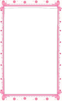 a pink frame with polka dots on it