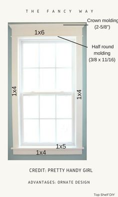 an image of a window with measurements for the size and width to fit in it