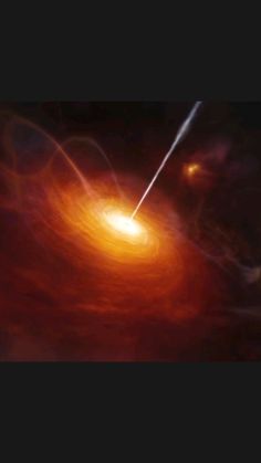 an artist's impression of a black hole in space