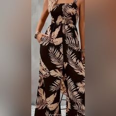 Beautiful Patterned Jumpsuit. Light Weight.Xxl Patterned Jumpsuit, Jumpsuit Elegant, Jumpsuit Pattern, African Fashion, Black And Brown, Pant Jumpsuit, Jumpsuit, Pants For Women, Pants