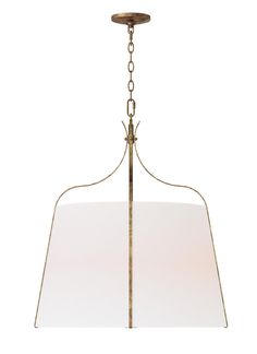 leander hanging shade by alexa hampton ap1264adb 1 White Linen Fabric, Alexa Hampton, Ceiling Light Design, Pendant Fixture, Brass Pendant Light, 5 Light Chandelier, Linear Chandelier, Burke Decor, Globe Lights