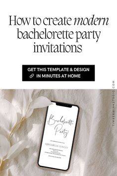 Craft Elegant Minimalist Bachelorette Party Invitations