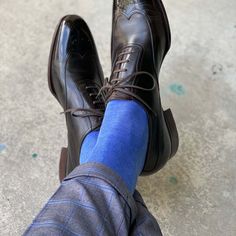 Classic Blue Winter Socks, Classic Fitted Blue Socks, Patterned Trousers, Solid Socks, Styling Guide, Blue Socks, Unique Fits, Blue Solid, Dress Socks