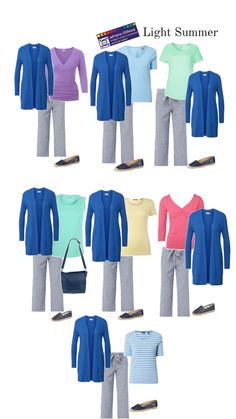 Summer Palette Outfits, Summer Palette, True Winter, Light Spring