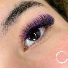 Offering colored lash extensions will help you upsell your services and show your skill and expertise. Here are some great ideas for different styles. #coloredlashextensions #coloreeyelashextensions #eyelashextensions #bluelashextensions #pinklashextensions #purplelashextensions #pmuhub Colored Eye Lashes Extensions, Cute Eyelash Extensions With Color, Pink And Purple Eyelash Extensions, Colored Lash Extensions Halloween, Purple Lash Extensions Styles, Eyelash Extensions With Purple, Lash Color Extensions, Lash Extensions With Purple