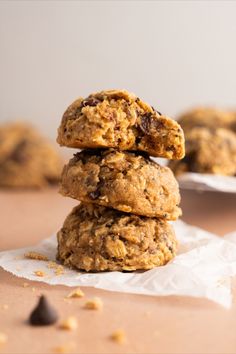 three cookies stacked on top of each other