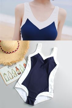 ワンピース水着 Navy One-piece Bodysuit For Swimming, Fitted White Color Block Bodysuit, White Color Block Bodysuit For Swimming, White Fitted Color Block Bodysuit, Stretch Sleeveless Color Block Swimwear, Stretch Color Block Sleeveless Swimwear, Sleeveless Stretch Color Block Swimwear, Sleeveless Color Block Stretch Swimwear, Navy Stretch Bodysuit For Swimming