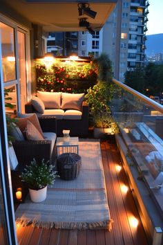 small balcony garden  vertical gardening balcony garden ideas diy vertical garden Large Terrace Ideas, Big Balconies Ideas, Balcony Ideas Big, Highrise Balcony Decor, Lights Balcony Apartment, Apartment Balcony Aesthetic Night, Large Balcony Ideas, Outdoor Balcony Ideas, Condo Balcony