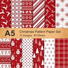 PRICES MAY VARY. Package Includes – The set includes 60 sheets Christmas patterned paper in 12 different designs, each design has 5 sheets, sufficient to meet your needs for art crafts, and you can share with your friends to DIY, full of fun. Festive Deign – Our Christmas patterned paper adopt Christmas theme design, each paper is printed and decorated with classic Christmas elements, reindeer, snowman, snowflake, candy cane… all uses white and red color, glossy surface is unique, well match Chr Paper Snowflake Template, Paper Snowflake Patterns, Butterfly Baby Shower Theme, Reindeer Christmas Tree, Scrapbook Patterns, Snowflake Template, Paper Snowflake, How To Make Scrapbook, 2022 Christmas