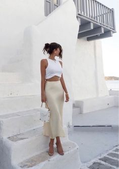 Fest Outfits, Long Skirt Outfits, Honeymoon Outfits, Chique Outfits, Italy Outfits, Looks Street Style, Inspiration Fashion