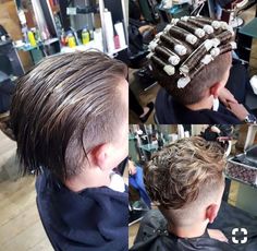 Shaved Hair Art, Mens Perm, Short Permed Hair, 2018 Hair, Undercut Pompadour, Disconnected Undercut, Side Hairstyles, Mens Hair Trends