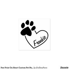 a paw print with the word franklin on it and an image of a dog's paw