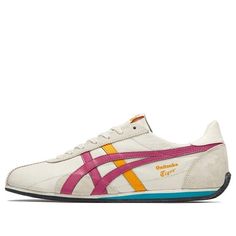 Onitsuka Tiger Runspark 'White Yellow' 1183B480-202 (SNKR) Colorful Sneakers, Onitsuka Tiger, Shoe Collection, Yellow White, Navy