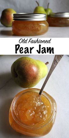 an image of pear jam in a jar