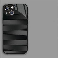 an iphone case that has been designed to look like a wavy black piece of material