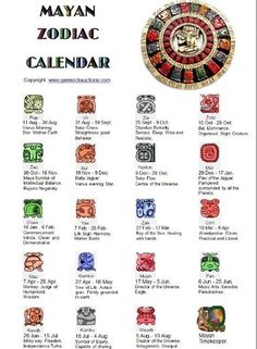 an image of the zodiac calendar for may 2013 with symbols and dates in english or spanish