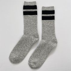 crew version of the best selling boyfriend socks 85% cotton / 13% polyester / 2% spandex one size fits most care instructions: machine wash Winter Staples, Camp Brand, Golden Family, Natural Textiles, Charm School, Best Face Mask, Striped Socks, Boarding School, Karen Walker