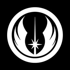 the symbol for star wars is shown in black and white