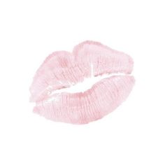 a pink lip is shown against a white background