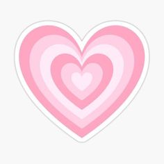 pink heart sticker on white background