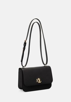 Lauren Ralph Lauren LEATHER MEDIUM SOPHEE BAG - Taška cez plece - black Ralph Lauren Shoulder Bag, Ralph Lauren Bag, Ralph Lauren Handbags, Ralph Lauren Bags, Ralph Lauren Leather, Convertible Bags, Across Body Bag, Women Accessories Bags, Product Label