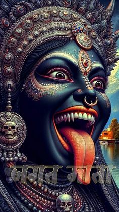 Mahakali Maa Full Hd, Photo Name Art, Vampire Character, Shiva Mantra, Om Symbol Wallpaper, Namaste Art, Kali Statue