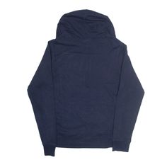 Item is in good used condition. >Size: M >Armpit To Armpit: 19" >Armpit To Cuff: 19" >Collar To Hem: 23" Blue Urban Cotton Hoodie, Urban Blue Cotton Sweatshirt, Urban Blue Crew Neck Hoodie, Navy Hoodie With Ribbed Cuffs, Navy Hooded Hoodie With Ribbed Cuffs, Navy Crew Neck Hoodie For Winter, Winter Navy Crew Neck Hoodie, Blue Hooded Urban Top, Urban Blue Hooded Top