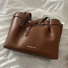 Brand New Real Leather In Original Packaging Many Pockets Michael Kors Emilia Tote, Large Purse, Bags Michael Kors, Michael Kors Bag, Womens Tote Bags, Real Leather, New Color, Michael Kors, Purse