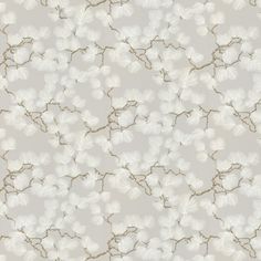 a wallpaper with white flowers on it