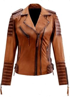 The Classo Biker Moto Wax Distressed Vintage Tan Real Women Leather Jacket #leatherjacket #winteroutfit #womenjacket #bikerjacket #wintercoat #womencoat Diy Trendy Clothes, Affordable Trendy Clothes, Women Leather Jacket, Tan Leather Jacket, Cheap Trendy Clothes, Styling Tricks, Tan Leather Jackets, Jackets For Men, Vintage Leather Jacket