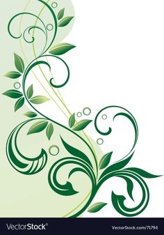 an abstract floral background with leaves and bubbles